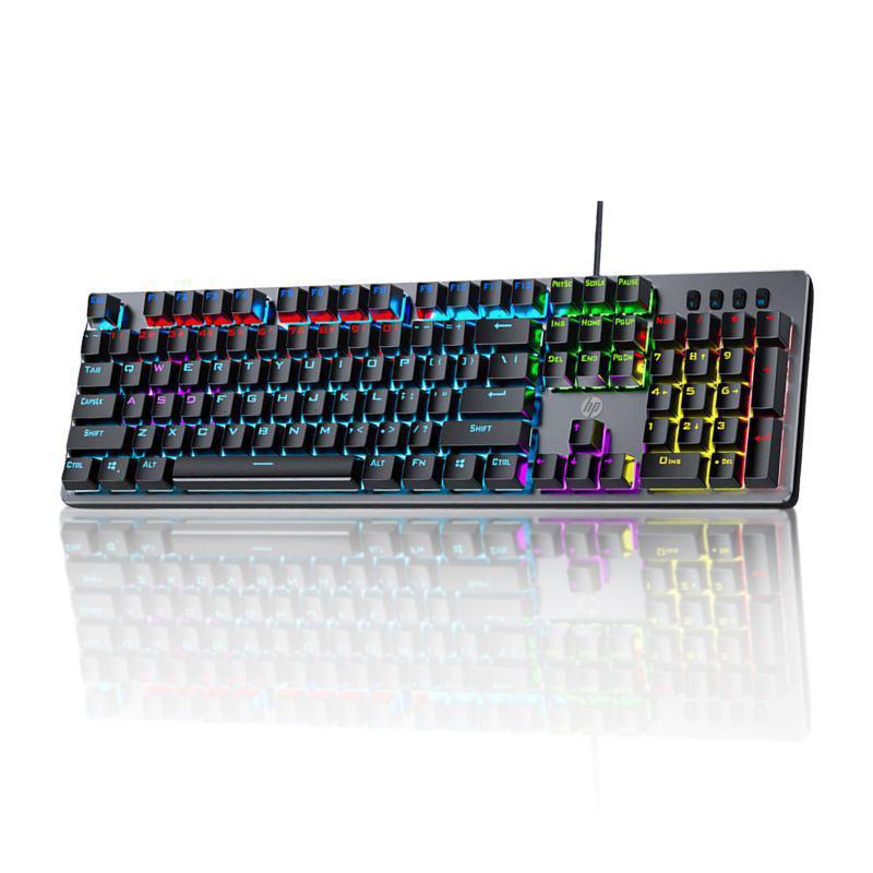 GK100F Mechanical Blue Switch Keyboard - USB Wired for Business, Home, & Gaming