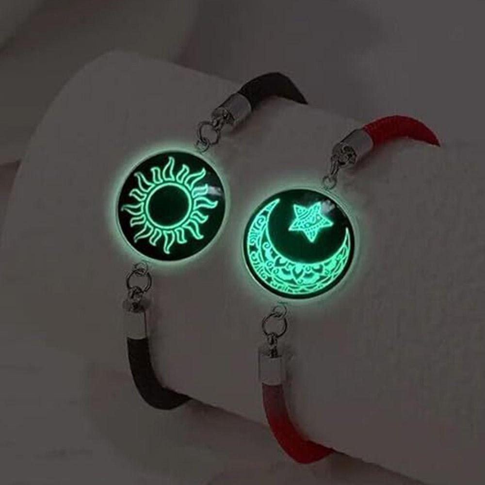 1 Pair Adjustable Braided Bracelet Luminous Rope Bracelet Retro Couple Bracelet  Couple Wear