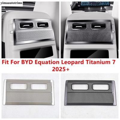 Car Rear Armrest Box Air AC Conditioning Outlet Vent Frame Cover Trim For BYD Equation Leopard Titanium 7 2025 2026 Accessories