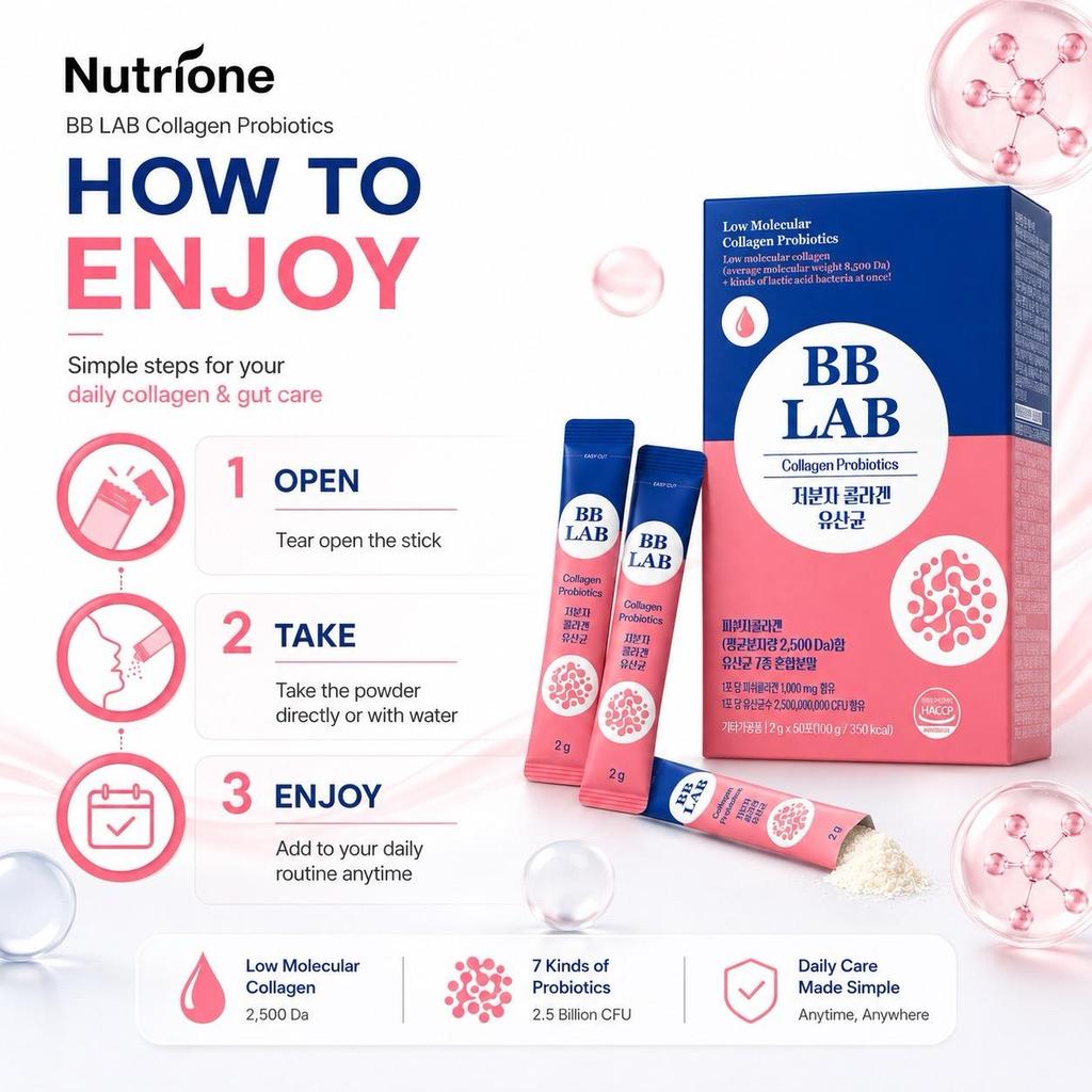 NUTRIONE BB LAB Kollagen Probiotika 2g 50 Sticks 1 KARTON
