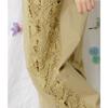 Used Izuscala New 562212 Butterfly lace pants with ribbon belt Black
