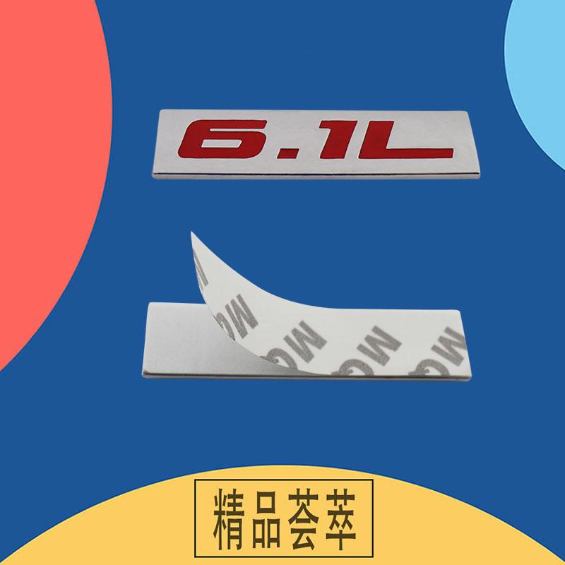 Premium 6.1L 6.1 L for Universal car Engine Hood Fender trunk Tail Rear Bonnet Nameplate Decal Emblem Badge Sticker