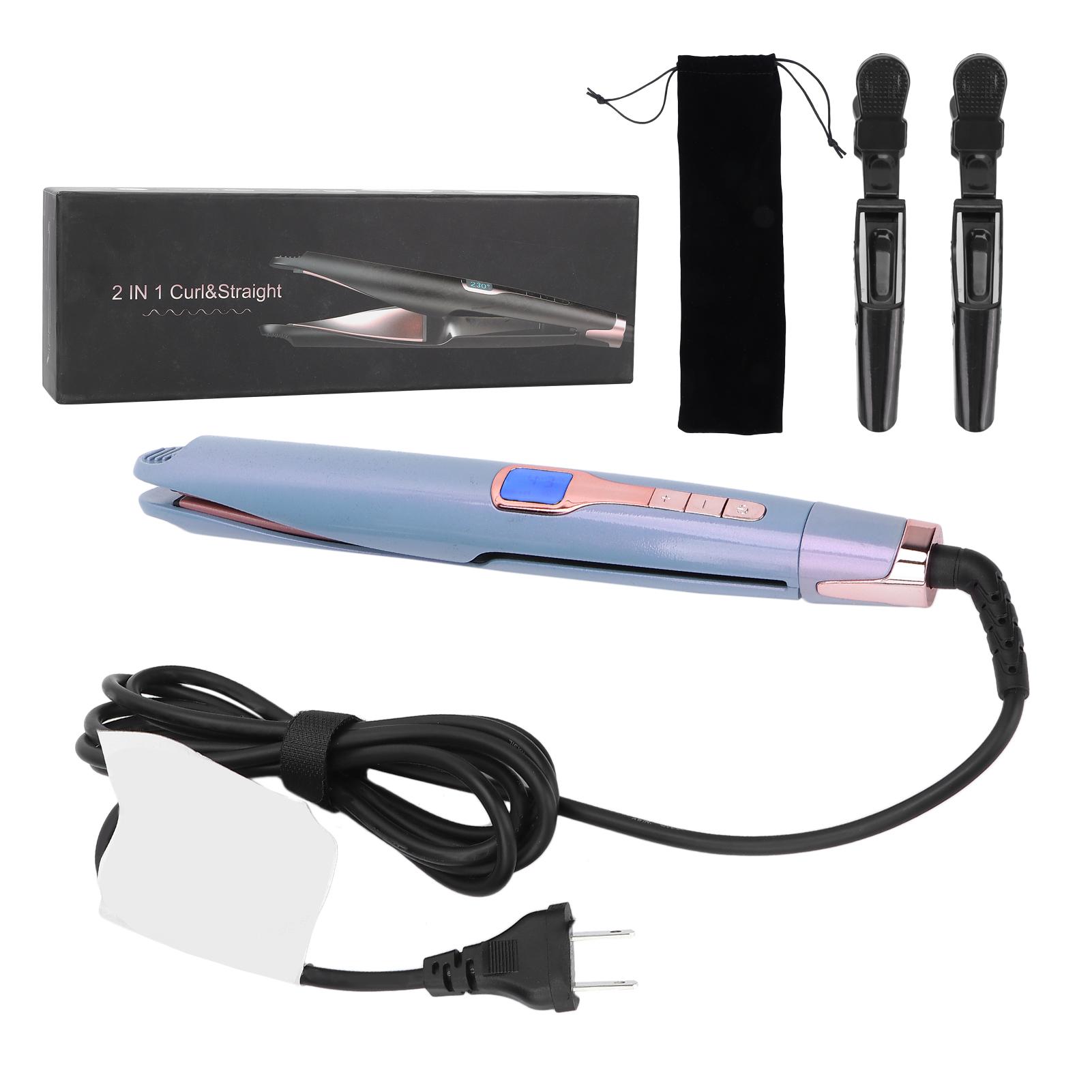 

Двойное использование выпрямитель для волос щипцы для завивки волос быстрый нагрев постоянная температура синий электрический щипцы для завивки волос US Plug