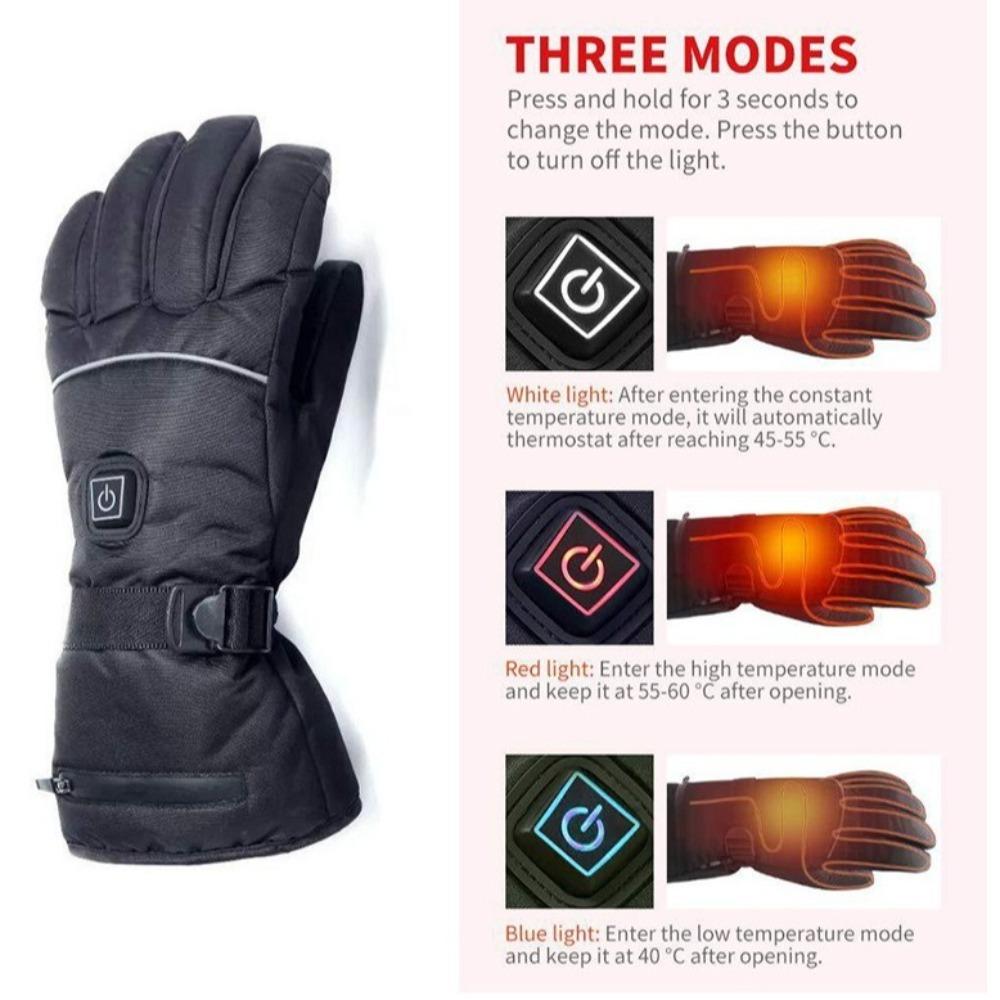 Hand Warmer Heated Gloves Waterproof Snowboard Ski Gloves Electric Thermal Gloves  Winter Outdoor