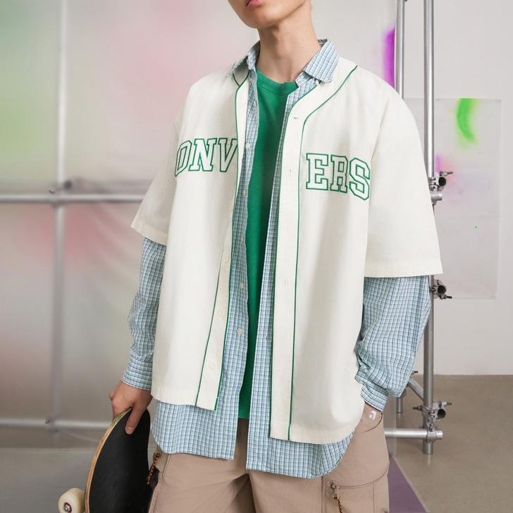 Converse Baseball Jersey Shirt Asia Sizing 'White' Men's 10027220-A01