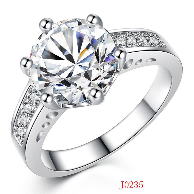 2026 Premium Emerald Jewelry Zircon Ring Geometric Love Wedding Ring Women s Diamond Ring Tide Jewelry no. 6