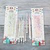 New Gold Stamping Card 6-pack Long Pole Candles Creative Party Baking Decorative Art Pencil Candles