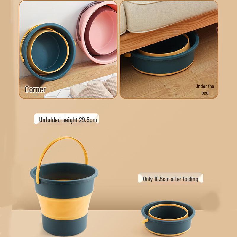 Portable Folding Water Bucket: Large Laundry, Car Trash, Wash & Fishing Use