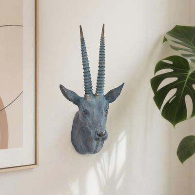 Decorazioni Appese a Parete Testa di Cervo Statua Animale in Resina Sfondo Parete Casa Ufficio Bar Ciondolo Testa di Antilope Decorazione Natalizia