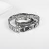 Vinterly Tungsten Carbide Bracelets Men Scratch-proof 10mm Wide Chain Link Jewelry Waterproof Silver-color Metal Shiny Polished