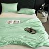 Jacquard Bamboo Cooling Summer Quilt for Queen King Bed Silky Air Condition Comforter Lightweight Cooled Blanket Anti-Mite Soft