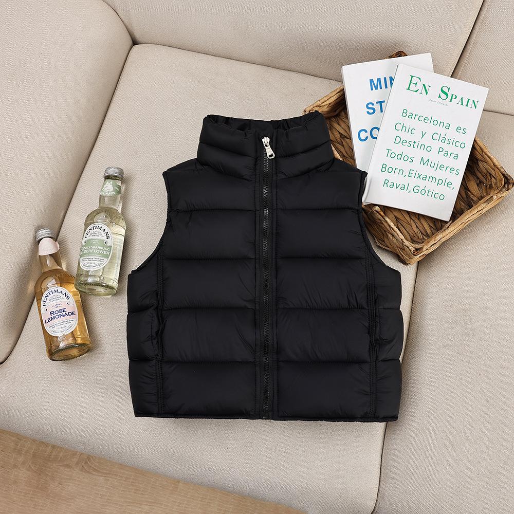 Kids' Cotton Vest: Thick Stand-up Collar Sleeveless Jacket for Boys and Girls – Stylish Autumn/Winter Gilet for Babies