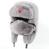 Russian Soviet Military Cap Trapper Hat Ushanka Russian Fur Hat Thick Warm Plush Earflap for Skiing Hunting