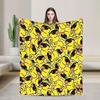 Cute Duck Pattern Flannel Printed Blanket Suitable for All Seasons Suitable for Living Room Office Sofa and Travel 180x250CM