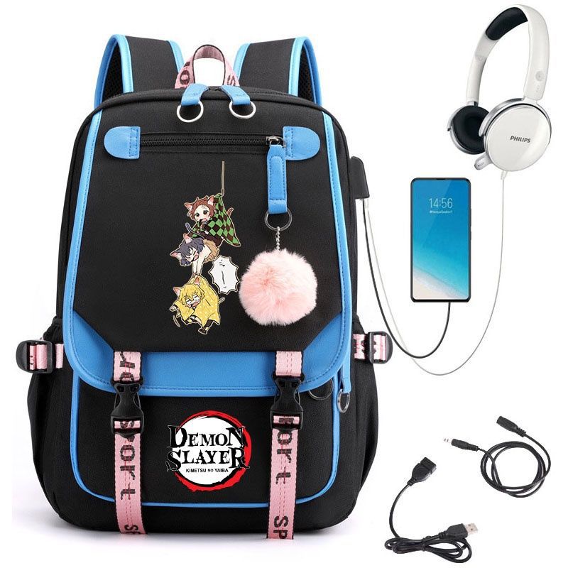 Demon Slayer Anime-Peripherie Rucksack stilvoller Anime-Themen-Schülerrucksack 0084