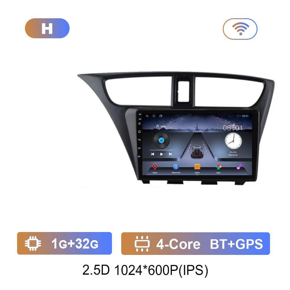 

Navigation GPS Android 14 for Honda CIVIC Hatchback 2012 - 2017 Car Radio Multimedia Player HD Screen BT 4G DSP Stereo WiFi