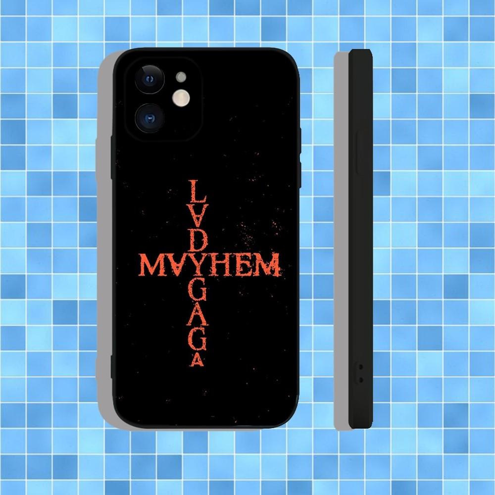 LADY GAGA Abracadabra MAYHEM Phone Case For iPhone 16,15,14,13,12,11,Pro,Max,Plus,X,XS,XR,SE,8,7,Mini,Soft Silicone Black Case iPhone12