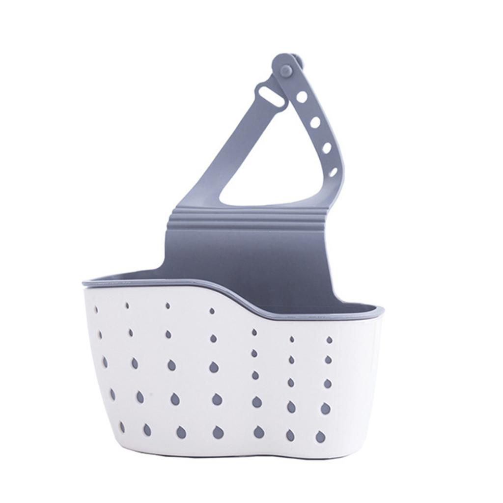 Silicone Hanging Drain Basket Adjustable Sink Hanging Basket Storage Holder for Kitchen Cleaning Essentials