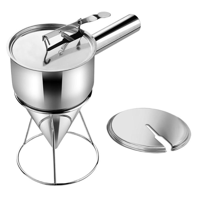 

Reliable Cone Funnel Stainless Steel Funnel For Takoyaki Accuracy Pouring Takoyaki Cooking Tool Easy To Use