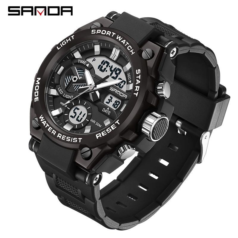 Sanda Waterproof Multifunction Student Sports Watch with Outdoor Features and Douyin Live Hot Design
