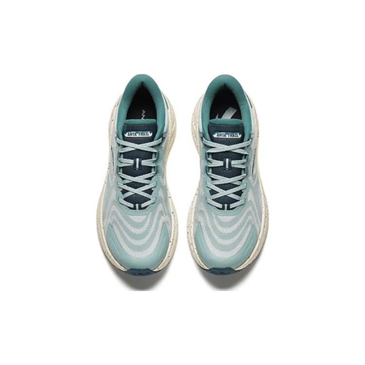 Anta Cushioning Low Top Running Shoes Men's Asphalt Gray Green 112415531-2