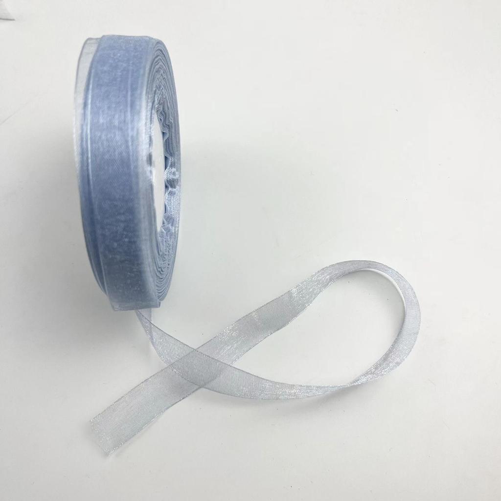 10yards Roll Solid Color Organza Ribbon Wavy Edge Fishtail Ribbon For Flower Bouquet Gifts Packaging Wedding Party Decorations