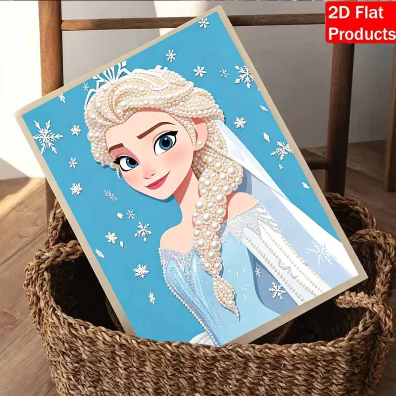Disney Pearl Painting Queen Elsa DIY Pearl Art Painting Pearl Gem Painting Pictures Crafts Special Shape Home Wall Decoration