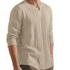 European and American Men's Casual Loose Long-sleeved T-shirt Beach Shirt