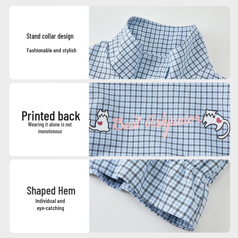 ASK JUNIOR Girls' Spring Plaid Jacket