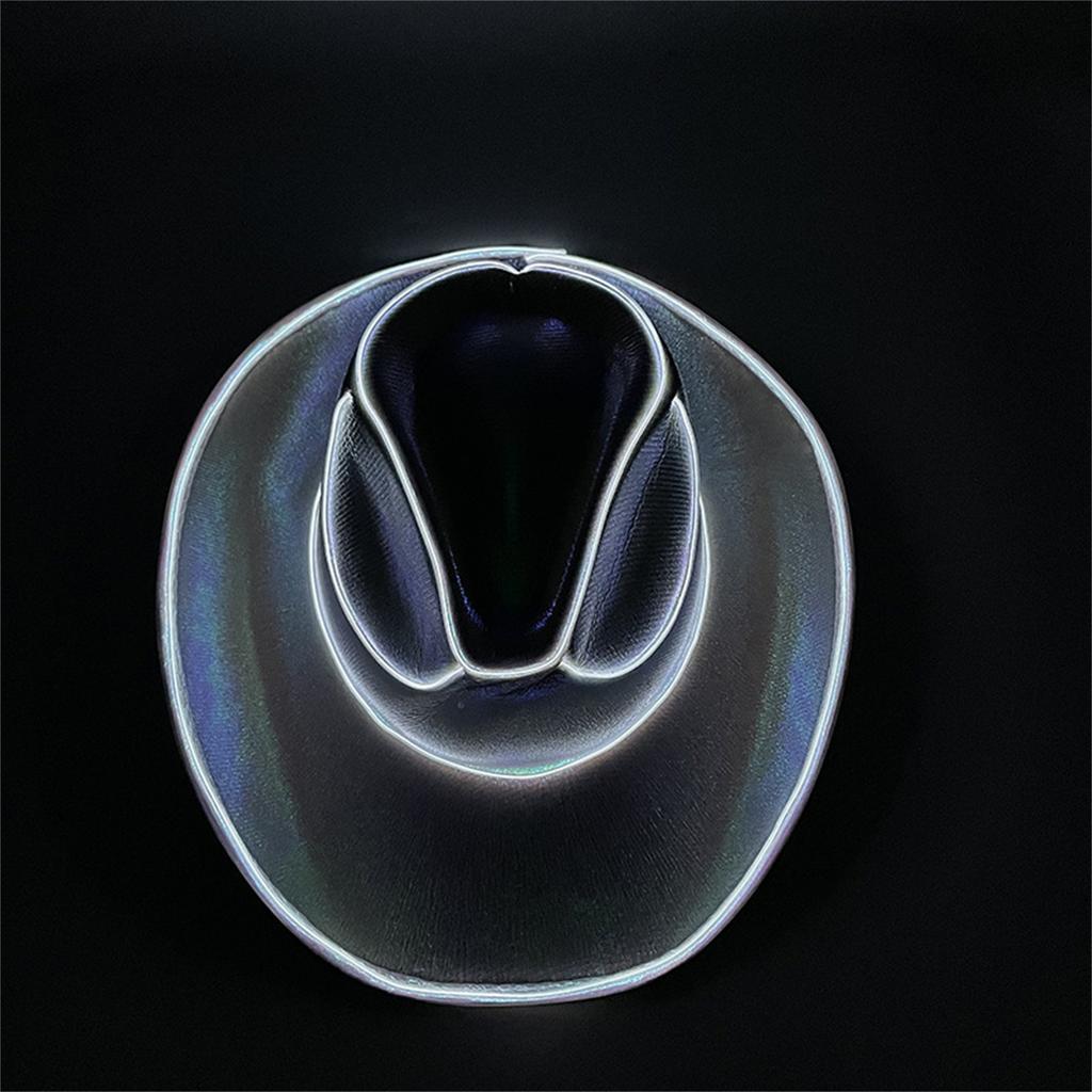 Glittery Hat LED Light Up Cowboys Hat Rhinestone For Cowboys And Cowgirls Battery-operated Cowboys Hat For Parties Christmas Birthdays Costume