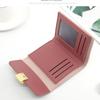 Compact Clutch Fashionable Retro Square Purse Pu Leather Wallet Solid Color Zippered Coin Pocket For Daily Use Gifting Holidays