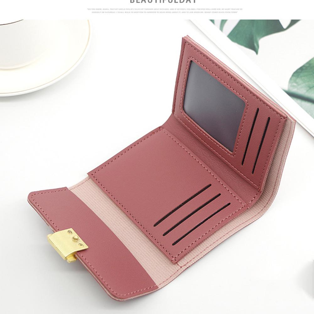 Compact Clutch Fashionable Retro Square Purse Pu Leather Wallet Solid Color Zippered Coin Pocket For Daily Use Gifting Holidays