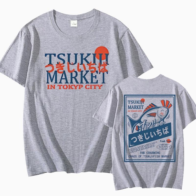 2026 Hot Sale Japanese Puffer Fish T-Shirt Tokyo Style Graphic Tshirts Cotton Short Sleeve Round Neck Printed Tshirts Y2k Streetwear Clothes Tee Top