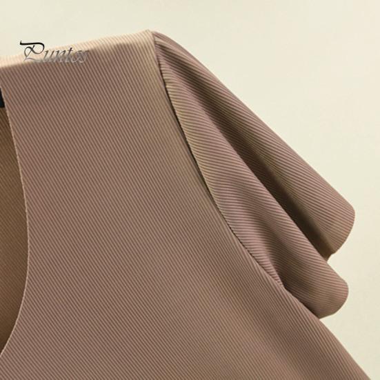 Lady Top Pants Set 2 Pcs/Set Women T-shirt Pleated Wide Leg V Neck Short Sleeves Summer Loose Homewear Pullover Thin Plus Size Trousers Clothing