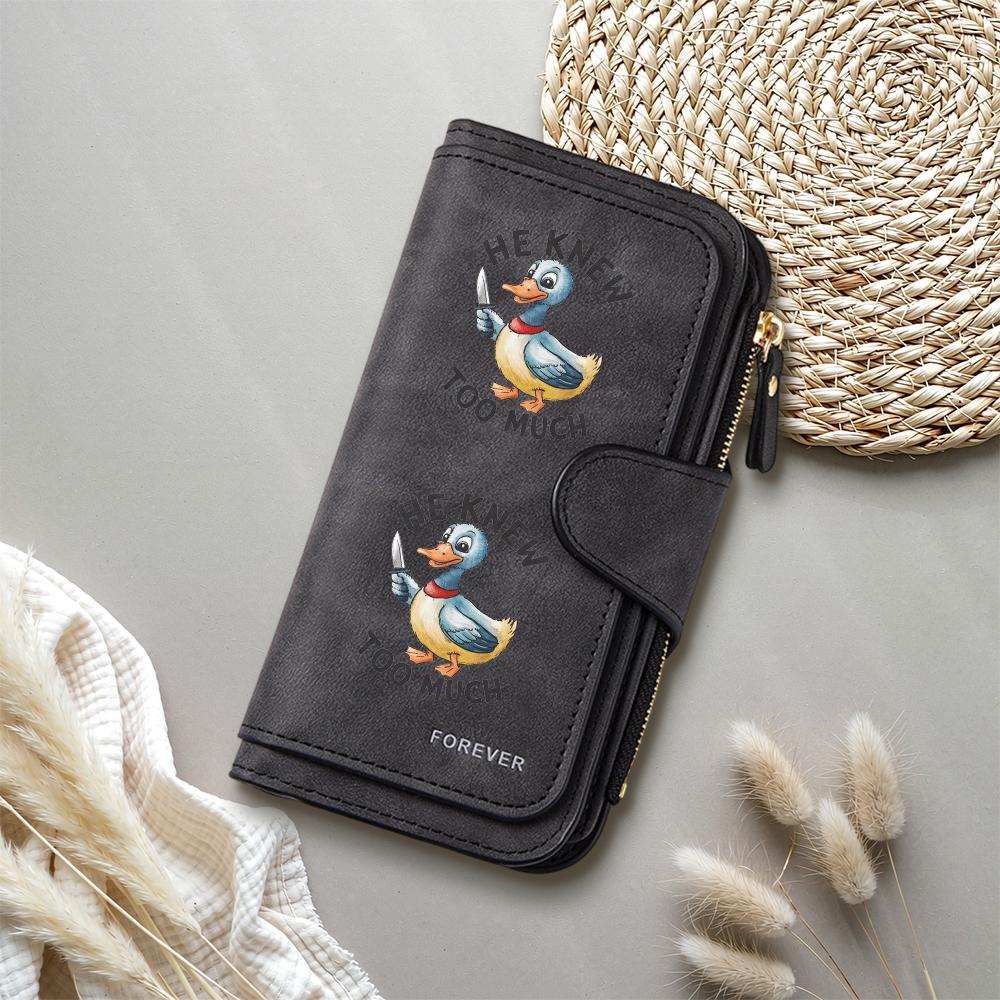 Cute Duck Pattern Long Wallet Fashion Casual Large Capacity Purse for Daily Use