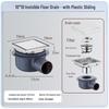 15x15 Odor-Proof Invisible Floor Drain, 304 Stainless Steel, Concealed for Bathroom or Shower Room