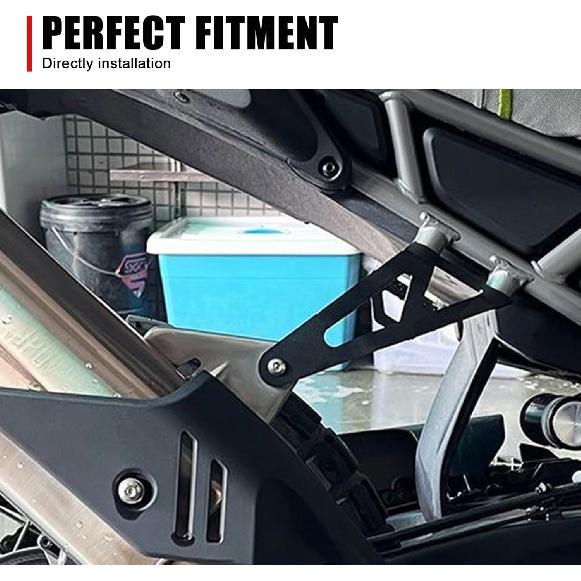 

2PCS Pipe Mounting Bracket Passenger Seat Remover Compatible with CFMOTO Ibex 450 2025,Stainless Steel,Laser Cutting,Powder Coating,Black,CFMOTO Ibex