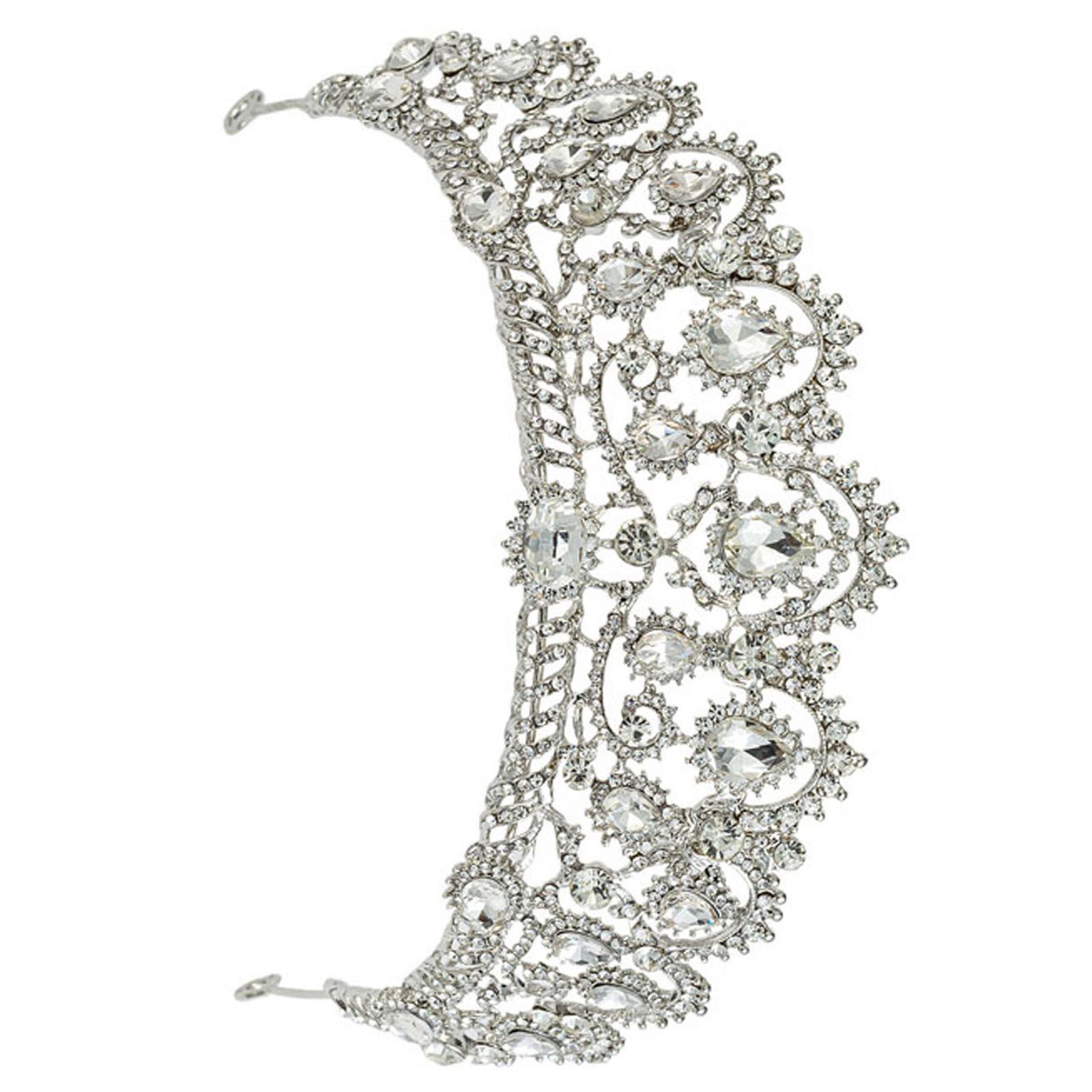 

Роскошный обруч для волос Девочка День рождения Элегантный конкурс Капля воды Кристалл Девочка Свадебный костюм Головной убор разноцветный