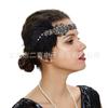 European and American Retro Headband Event Ceremony Ball Headgear Black Feather Famous Style Hair Accessories Bride Photo Headband
