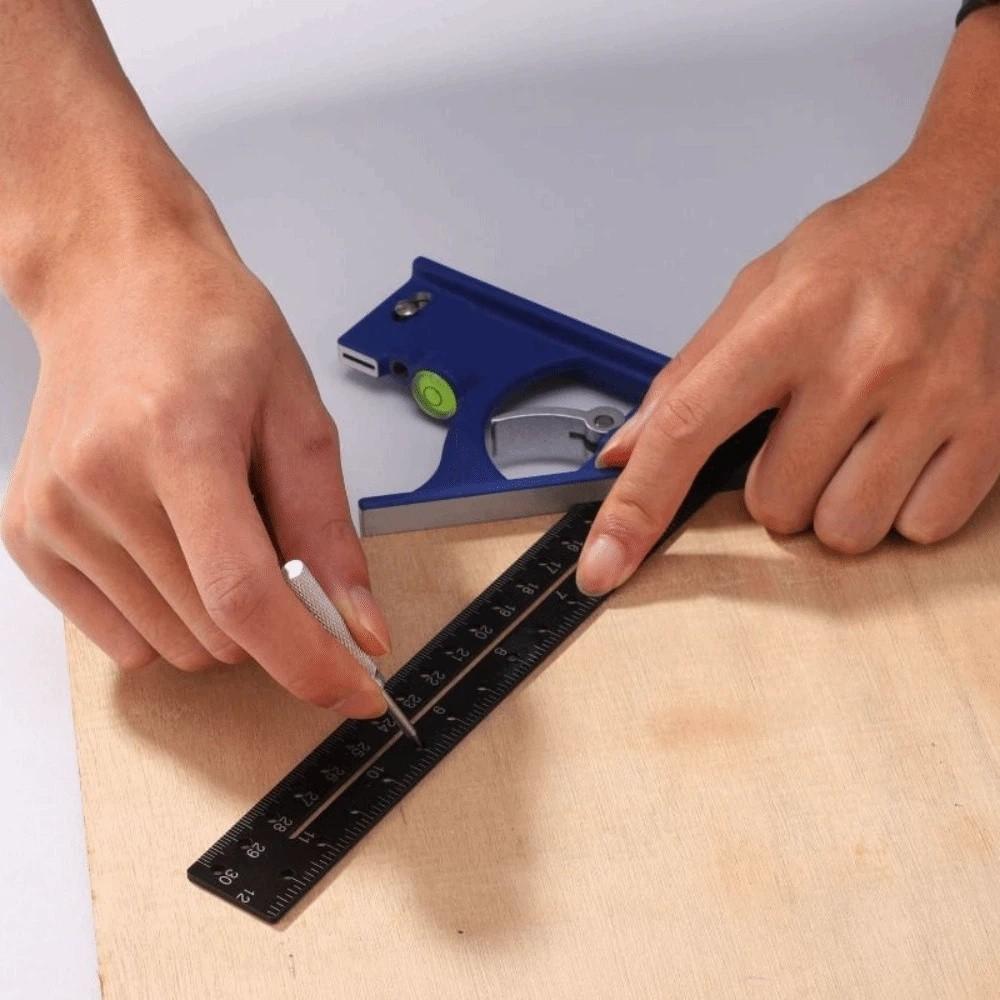 30CM Precision Combination Square 45/90 Degree L Shaped Ruler Angle Ruler Metal Fabrication