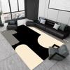 Nordic Black White High-end Style Living Room Carpet Non-slip Washable Decoration Bedroom Floor Mats Home Large Area Rug Custom