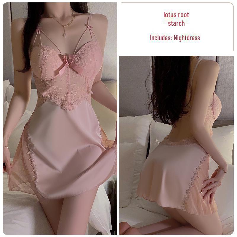 

Пижамный комплект Guiruo Plus Size с нагрудными накладками и поддерживающими ремнями - Включает ночную рубашку и уютный халат XL