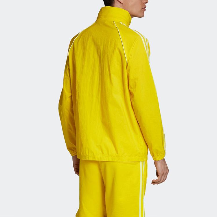 Adidas Originály Trefoil SST Větrovka Retro Sportovní Pánská Větrovka Žlutá ED6082