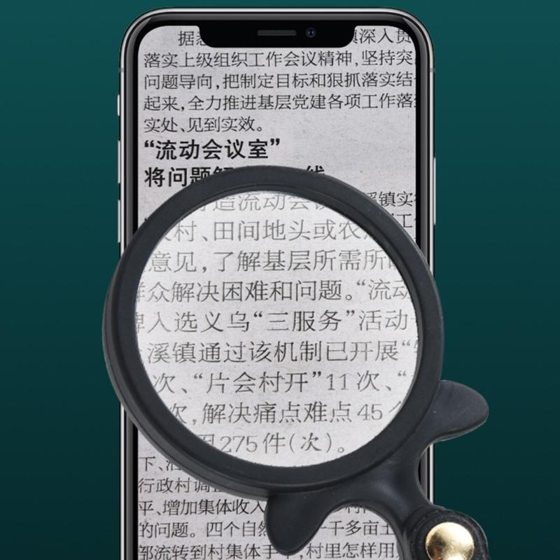 Lupa de Bolsillo de Aumento 10x con Marco de Goma y ABS Adecuada Para Tareas Ópticas Precisas e Inspecciones Detalladas