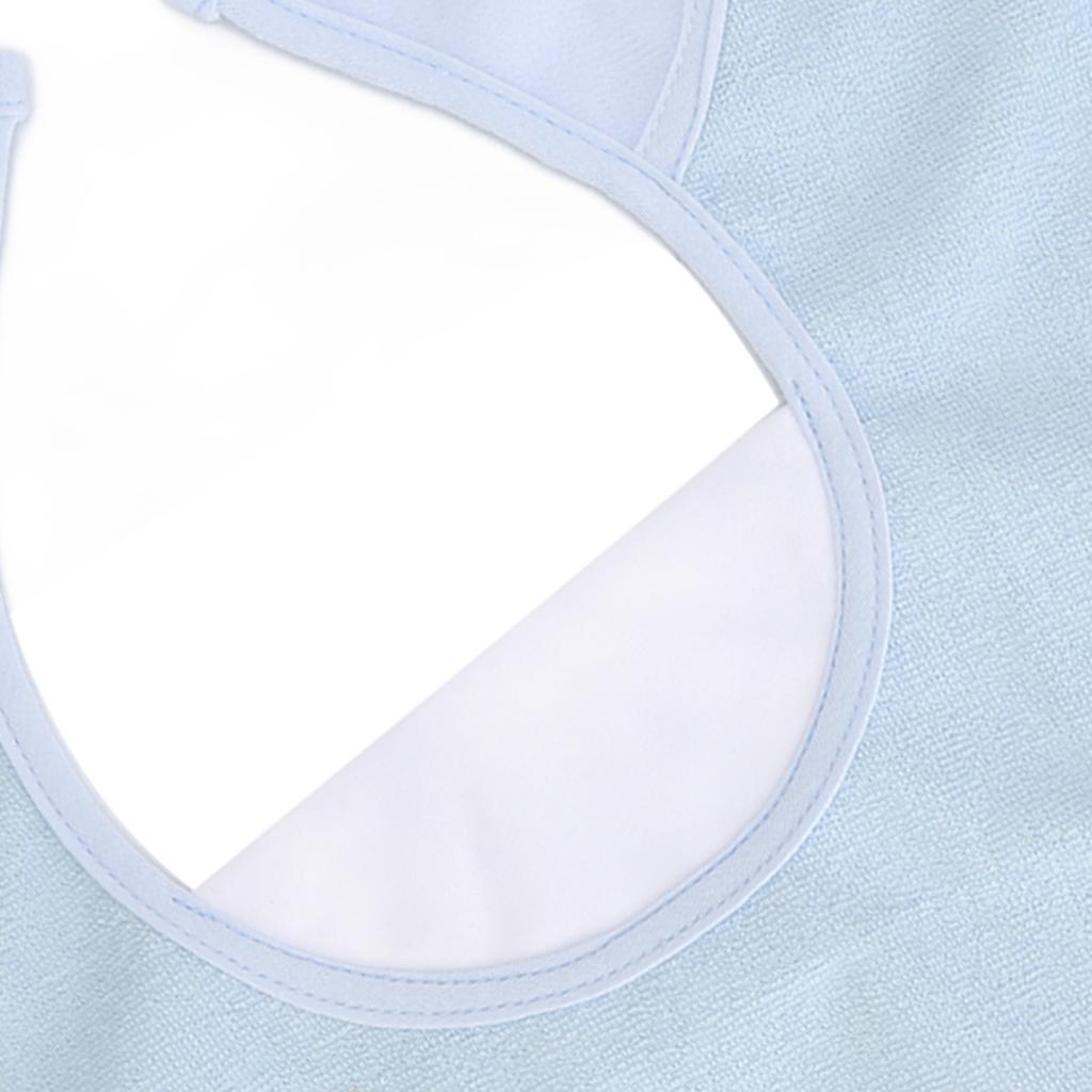 Adult Bib Waterproof Washable TPU Soft Cotton Clothing Protector Eating Bib for Elderly