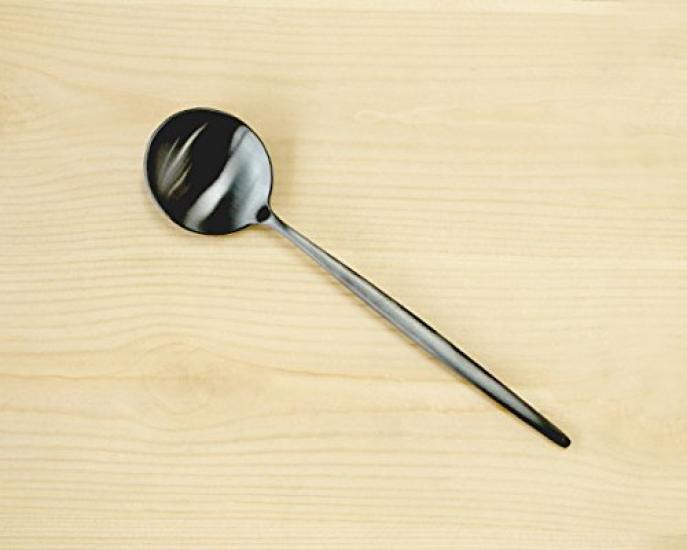 Cutipol MOON MATT Negru Desert 3 Piese Desert Desert MO06BLF/MO07BLF/MO08BLF (Cuțit de desert, Furculiță, Lingură)