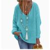 JPNTKY Women's Fashion Casual Solid Color Print Long Sleeve V Neck Blouses & Shirts
