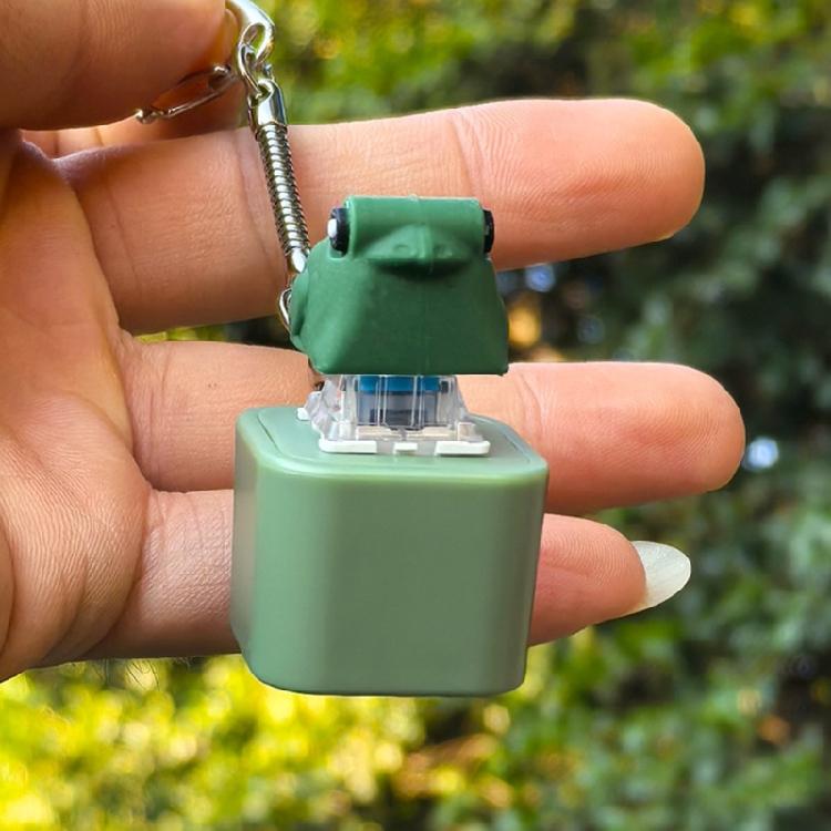 Miniature Keyboards Companion Frogs Stress Relief Toy Portable Clicks Sound & LED Light Sensory Fidgets Device