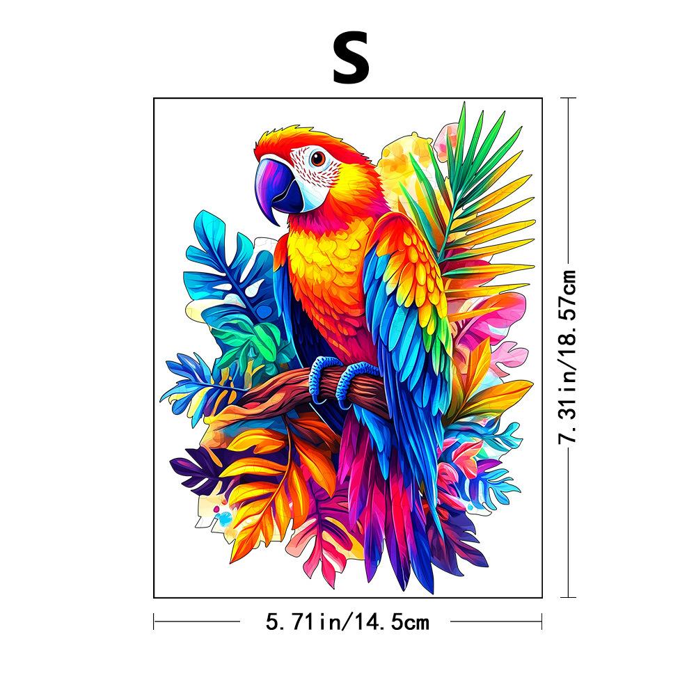 White Owl Wooden Puzzle Irregular Animal Shape Block Flat Wooden Puzzle