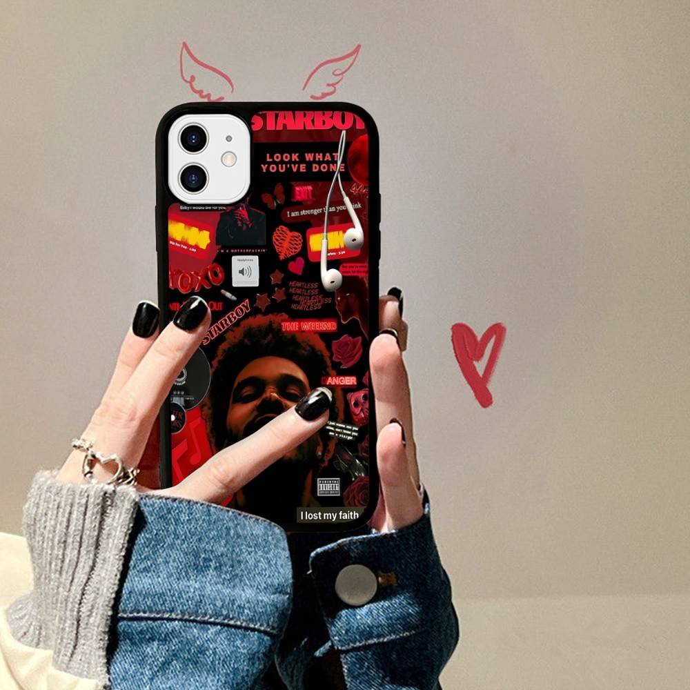 Popular Hip Hop Rapper The Weeknd For IPhone 17 16 15 14 13 Pro 12 11 Pro Max Hard PC+TPU Phone Cases Back Cover